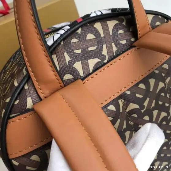 Official First Bag Ru TMONOGRAM BURBERRY E-CANVAS PRINT BACKPACK STRIPE 0611